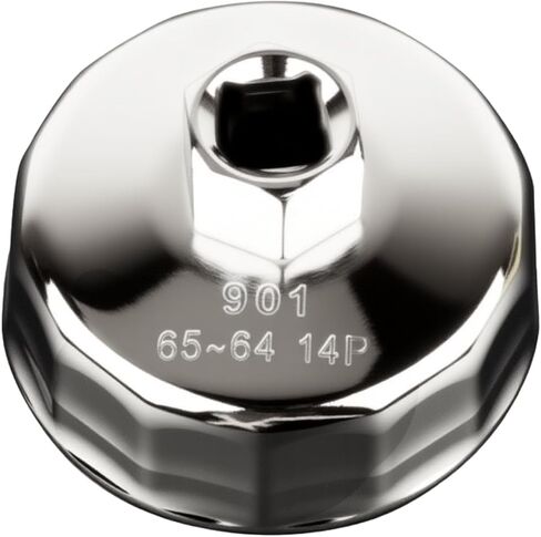 73mm Oil Filter Wrench, 15 Flute Wrench & 1/2Inch Square Drive Flute Oil Filter Removal Tool, Compatible with AC Delco PF63/PF64 Oil Filter in Kuwait