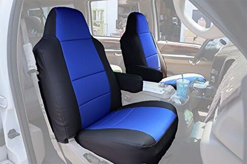 Iggee Grey Artificial Leather Custom Made Original fit Front seat Covers & 2 Armrest Covers Designed for 2000-2005 Ford Excursion in Kuwait