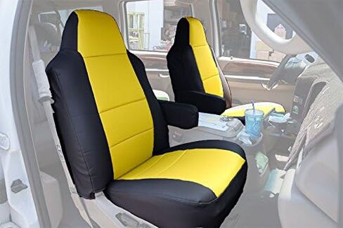 Iggee Grey Artificial Leather Custom Made Original fit Front seat Covers & 2 Armrest Covers Designed for 2000-2005 Ford Excursion in Kuwait