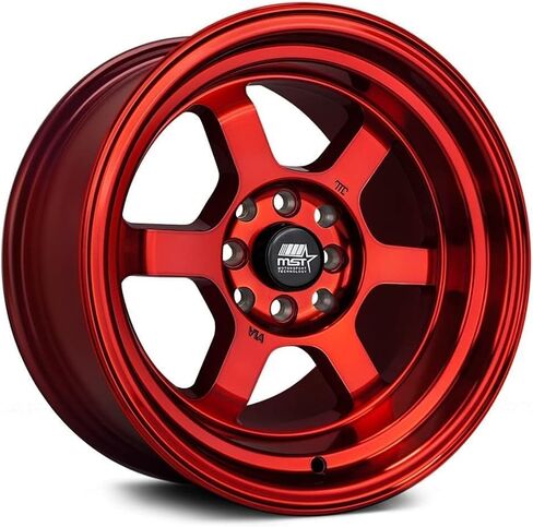 MST Time Attack 15x8 Wheels - Dual Bolt Pattern 4X100 & 4X114.3 ET0 (Matte Bronze with a Bronze Machined Lip) – Must-Have Car Accessories (4 Units) in Kuwait