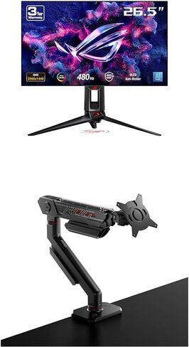 ASUS ROG Strix 32" 4K OLED Gaming Monitor (XG32UCWG) - TrueBlack Glossy OLED, Dual Mode (4K@165Hz, FHD@330Hz), 0.03ms, G-SYNC Compatible, Neo Proximity Sensor, USB-C, HDMI 2.1, 3 yr Warranty in Saudi Arabia