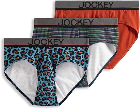 ملابس داخلية للرجال من Jockey ملابس داخلية True Style - 3 قطع، Iguanas/Colorado Dawn/Diamond Strands، مقاس M in Kuwait