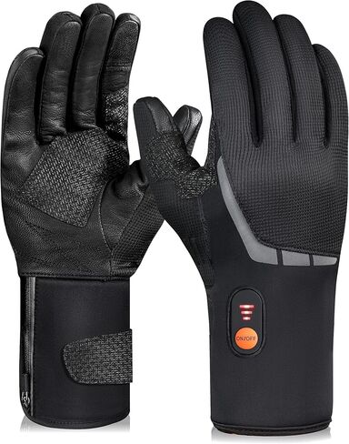 قفازات ساخنة للرجال والنساء، قفازات عمل ساخنة مقاومة للماء قابلة لإعادة الشحن مع تخفيف التهاب المفاصل رينود للقيادة على الجليد والمشي لمسافات طويلة in Kuwait