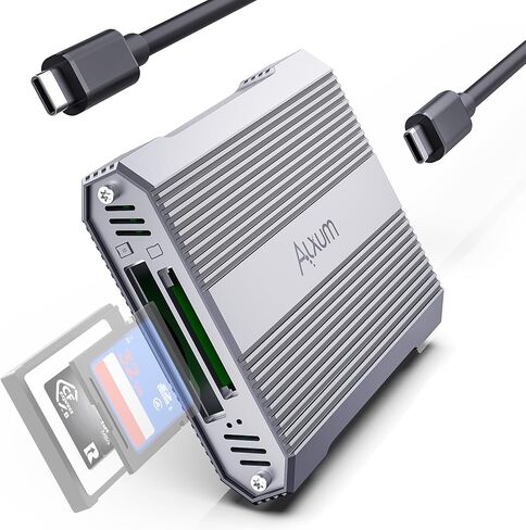 قارئ بطاقات الذاكرة CFexpress Type A وSD4.0 ثنائي الفتحات، محول USB 3.2 Gen 2 Type A CF Express بسرعة 10 جيجابت في الثانية، قارئ بطاقات ذاكرة محمول 2 في 1 مع USB C، متوافق مع Windows/Mac/Linux/Android in Kuwait