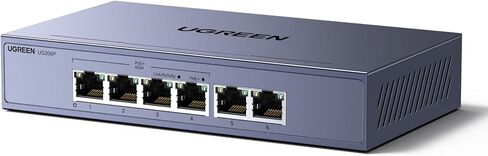 UGREEN Ethernet Switch, 10-Port PoE Switch, 8 PoE+@60W and 2 Gigabit Uplink, Plug & Play, Auto/VLAN/Extend Mode, Sturdy Metal, Desktop or Wall Mount Network Splitter Hub for Security Camera, IP Phone in Saudi Arabia