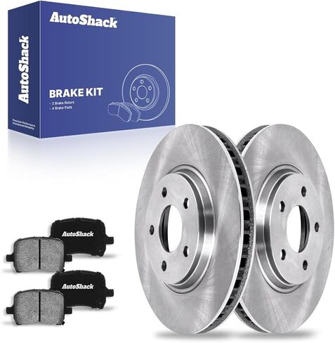 AutoShack Front Brake Rotors Ceramic Brake Pads | Replacement for 2004-2012 Chevrolet Malibu 2008 Cobalt 2006-2010 Pontiac G6 2007-2009 G5 2007-2009 Saturn Aura 2.4L 3.5L V6 FWD | 6-PC Brake Kit in Saudi Arabia