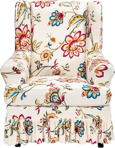 CRFATOP Ottoman Chair Cover Large Ottoman Chair Slipcovers Printed Rectangle Storage Stool Cover Stretch Footstool Footrest Furniture Protector for Bar Counter Living Room,C13 in Kuwait