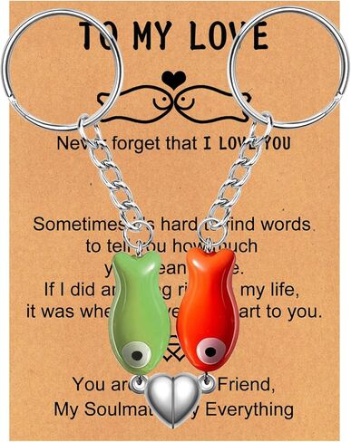 Matching Keychain Gifts for Boyfriend Couples, Christmas Gifts for Bf Girlfriend Him Anniversary Stocking Stuffers in Saudi Arabia