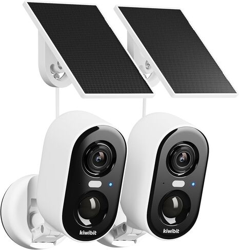 Kiwibit Solar Security Cameras Wireless Outdoor, 2K Magnetic Installation Battery Powered Camera with Smart AI PIR Motion Detection, Color Night Vision, Waterproof for Indoor & Outdoor in Saudi Arabia
