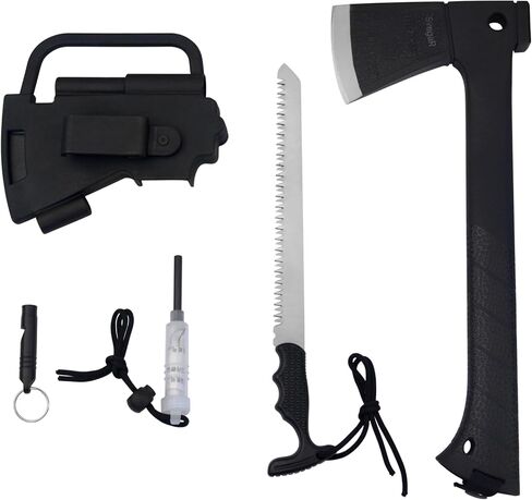 Small Outdoor Camping Axe, Suitable for Splitting Wood and firewood, with a Non-Slip, Shock-Absorbing Handle - 15-inch Outdoor Axe in Saudi Arabia