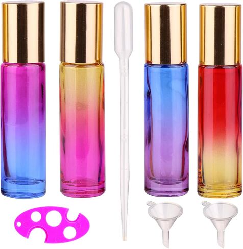inice 12 Pack charler bottles stseral rowler زجاجات زجاجية صافية 10 مل لفة من الفولاذ المقاوم للصدأ على قبعة معدنية للكرة للرعاية اليومية in Kuwait