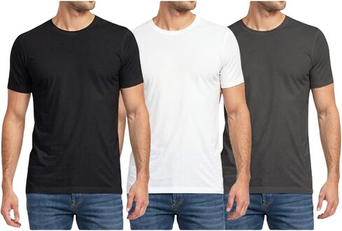 Decrum Mens T Shirts Multipack - Soft Casual Short Sleeve Crew Neck T-Shirts for Man in Saudi Arabia