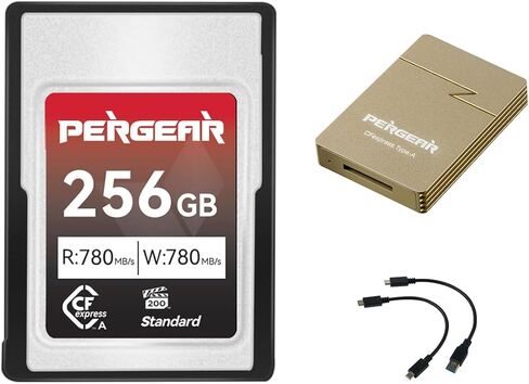 بطاقة ذاكرة Pergear 256GB CFexpress Type A، سرعة قراءة تصل إلى 780 ميجابايت/ثانية وسرعة كتابة 780 ميجابايت/ثانية لتسجيل 4K 120P، 8K 30P (سلسلة قياسية)، متوافقة مع كاميرات Sony Alpha وFX in Kuwait