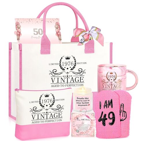 50th Birthday Gifts for Her Unique 50th Birthday Gifts Set for Women 50 Year Old Birthdays Gift for Women 50 and Fabulous Gift for 50th Womens in Kuwait