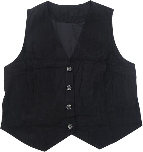 Agnes Orinda Plus Size Women's Corduroy Suit Vest Lined Waistcoat Blazer V Neck Sleeveless Vest Jacket Outerwear Work in Saudi Arabia