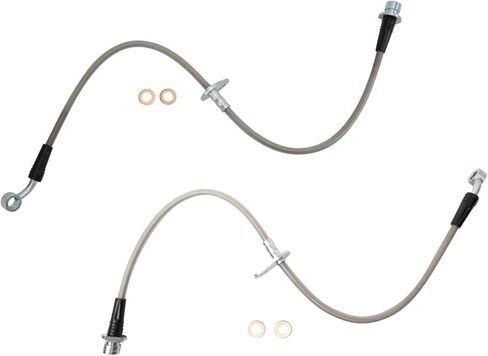 TRQ Front Performance Brake Hose Set Compatible with 2002-2006 Honda CR-V in Saudi Arabia