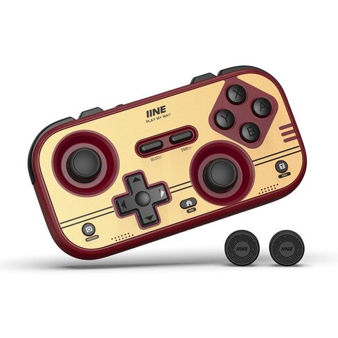 وحدة تحكم ألعاب IINE Retro Pocket مع عصا تحكم ذات تأثير Hall، متوافقة مع Switch 1 & 2، لوحة ألعاب لاسلكية لمنصة Steam، وأجهزة الكمبيوتر الشخصية، وAndroid، وiOS، وD-Pad قابلة للتخصيص، والتحكم في الاهتزاز والحركة (رمادي) in Saudi Arabia