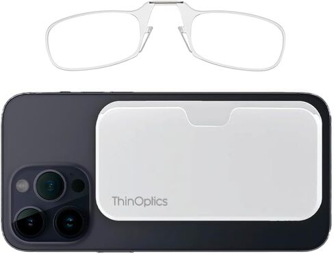 نظارات القراءة النحيفة Always With You من ThinOptics مع حافظة تلتصق بهاتفك - قارئات جيب رفيعة للغاية بدون ذراع in Kuwait