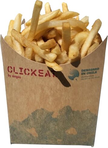 Nalca Pocket Holder - Perfect for Fries, Onion Rings, Meat Pies - Take Out Containers, Disposable Snack Cups - Eco-Friendly Veggie Inks - 25 Pcs, 8.81 Oz - Sustainable Food Packaging Solution in Saudi Arabia
