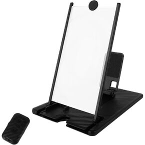 مكبر شاشة 12 بوصة للهاتف الخلوي، مكبر شاشة عرض مكبر ثلاثي الأبعاد عالي الدقة للأفلام ومقاطع الفيديو وحامل الهاتف الخلوي القابل للطي مع مضخم الشاشة، يدعم جميع الهواتف الذكية (أبيض، 12 بوصة) in Kuwait