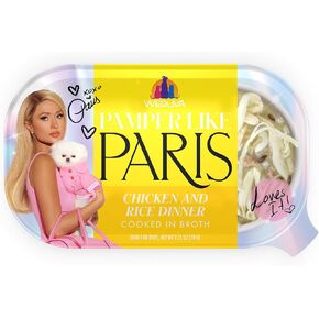 Weruva Paris Hilton Pamper Like Paris طعام الكلاب الرطب الطبيعي، الدجاج والأرز، كوب 2.75 أونصة (عبوة من 10) in Kuwait