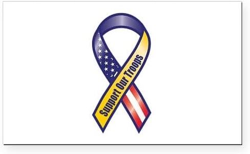 يدعم Cafepress قواتنا Ribbon Rectangle Car Magnet in Saudi Arabia