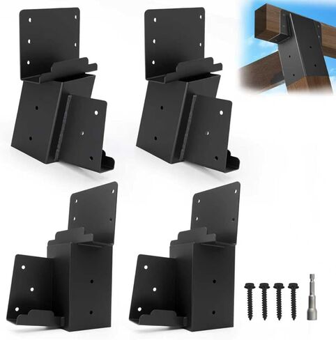 Deer Stand Brackets 4-Pack, 4x4 Compound Angle Brackets, Black Powder-Coated Deer Hunting Bracket for Deer Stand, Tree House, Shooting Shack & Outdoor Platforms in Saudi Arabia