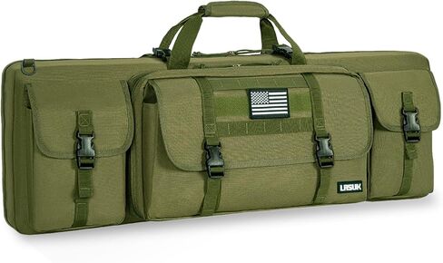 Double Rifle Backpack Tactical for 36" Rifles Case, Soft Short Rifle Case with 3 Magazine Holders and Molle System, Padded Rifle Backpack for Hunting and Shooting in Kuwait