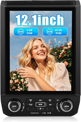 ستيريو راديو السيارة 4 + 64G 12.1 بوصة لسيارة Ford F150 2015-2021 أندرويد 13 لاسلكي CarPlay أندرويد Auto DSP بلوتوث نظام تحديد المواقع والملاحة in Kuwait