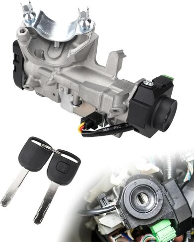 35100-SDA-A71 مجموعة أسطوانة قفل مفتاح الإشعال مع مفتاحين (بدون رقاقة) - متوافق مع Honda Accord 2004-2007 Odyssey 2005-2007 Element 2007 in Saudi Arabia