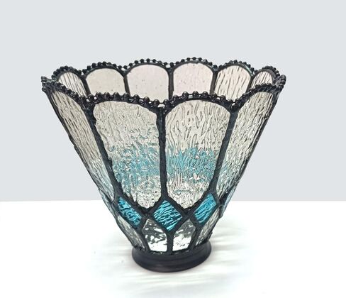 Premium Tiffany Lamp Shade Replacement for Chandelier and Sconce Fan Light, Lampshade Only, SH-091, 5.5 Inch-Diameter, Translucent, Stained Glass, Pack of 1 by NOSHY (1) in Saudi Arabia