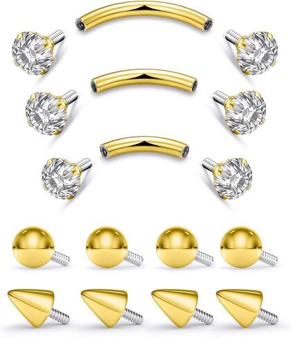 18G موضوع داخلي ثقب الحاجب مجوهرات الجراحية الصلب منحني الحديد حلقة الحاجب الصغيرة العمودي Labret الشفاه مجوهرات الأذن روك حلقة زر البطن الصغيرة للنساء الرجال 6 مم / 8 مم / 10 مم in Kuwait