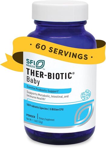 Klaire Labs SFI Health Ther-Biotic Baby - بروبيوتيك للأطفال الصغار والرضع والأطفال - دعم الميكروبيوم والأمعاء - مسحوق بروبيوتيك، أضف إلى تركيبة الطفل أو حليب الثدي أو الطعام الصلب (120 وجبة) in Saudi Arabia