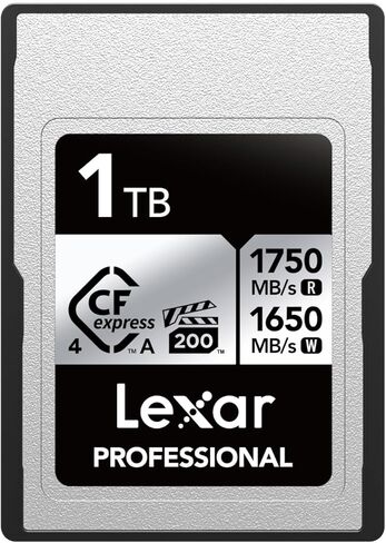 Lexar Professional Silver Series CFexpress 4.0 Type A Card 256GB، بطاقة CFe تصل إلى 1750 ميجابايت/ثانية للقراءة، VPG200، بطاقة CF فيديو 8K، بطاقة ذاكرة متوافقة مع كاميرات Sony Alpha Sony FX in Saudi Arabia
