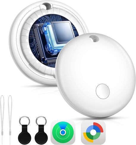 حزمة Air Tracker Tag-2 لنظام Android/iOS - [معتمد من Apple MFi] تعمل علامات Bluetooth Air الذكية مع تطبيق Apple Find My/Find Hub - مكتشفات المفاتيح - محدد موقع العناصر للمفاتيح/الحقائب/حقائب السفر/الأمتعة in Saudi Arabia