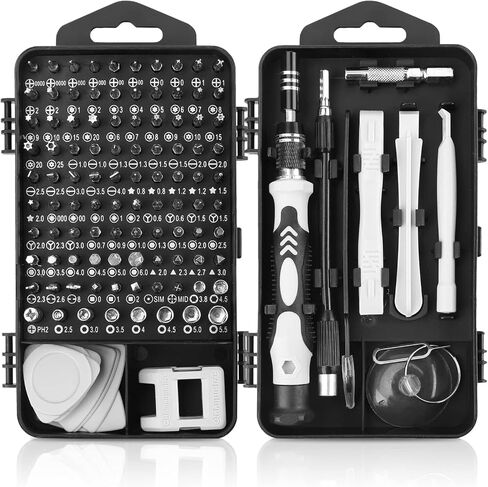 Ultimate 115 in 1 Precision Screwdriver Set - Chrome Vanadium Steel, Multi functional for PCs, Laptops, iPhones, iPads, Smartphones, and Watches - Essential DIY Repair Kit in Saudi Arabia