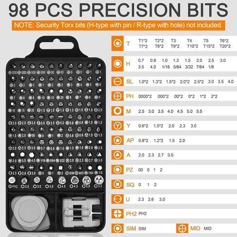 Ultimate 115 in 1 Precision Screwdriver Set - Chrome Vanadium Steel, Multi functional for PCs, Laptops, iPhones, iPads, Smartphones, and Watches - Essential DIY Repair Kit in Saudi Arabia