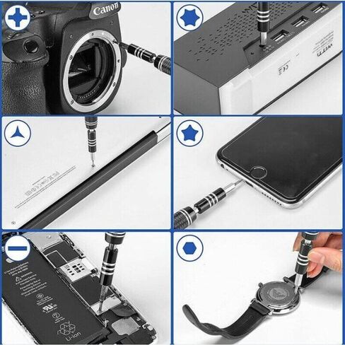 Ultimate 115 in 1 Precision Screwdriver Set - Chrome Vanadium Steel, Multi functional for PCs, Laptops, iPhones, iPads, Smartphones, and Watches - Essential DIY Repair Kit in Saudi Arabia