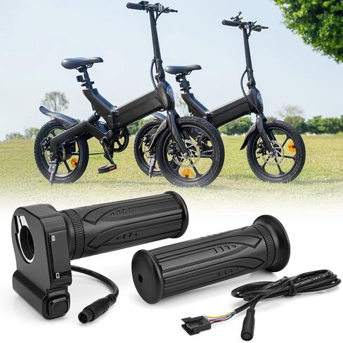 مقابض خنق الدراجة الكهربائية 36 فولت لدراجة Dyu D3F D2F C3 C4 Jetson Bolt Pro LX10 Atlas Ancheer الكهربائية، مجموعة مقبض الخانق الأصلية مع زر التحكم في السرعة وقبضة يسرى in Kuwait