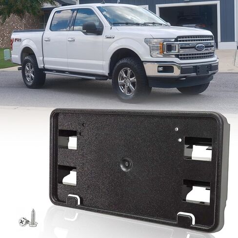 إطار لوحة الترخيص الأمامي لعام 2018 2019 2020 Ford F150 3.3L 5.0L NO DRILL FRONT PRINGER PLATE RICENT RECOMER BRACKET BRACKET BRACKET JL3Z-17A385-AA FO1068180 F-150 Accessories in Saudi Arabia