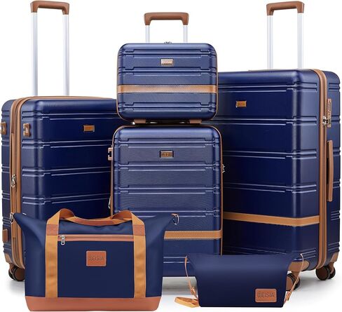 carry on Luggage Sets,20 Inch Expandable with TSA Lock Carry-on suitcases with spinner wheels,Hard Shell Travel Luggage airline approved (Black, 3 Piece Sets (20/DB/TB)) in Kuwait