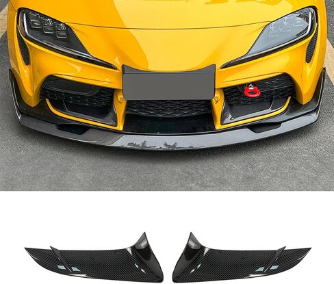 2PCS Front Bumper Lower Garnish Cover Trim for Toyota GR Supra A90/A91 2020-2024 All Models ABS Add On Exterior Part (Glossy Black) in Saudi Arabia