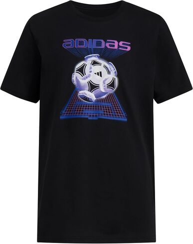 Adidas Boys Short Sleeve Aeroready Performance Logo Tee Thirt T-Shirt ، قرمزي ، كبير الولايات المتحدة in Kuwait