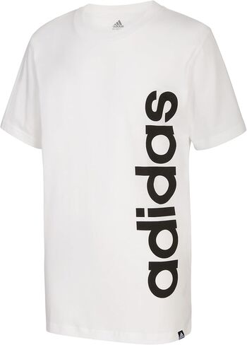 Adidas Boys Short Sleeve Aeroready Performance Logo Tee Thirt T-Shirt ، قرمزي ، كبير الولايات المتحدة in Kuwait