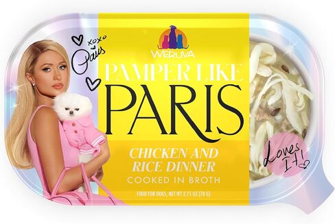 Weruva Paris Hilton Pamper Like Paris طعام الكلاب الرطب الطبيعي، الدجاج والأرز، كوب 2.75 أونصة (عبوة من 10) in Saudi Arabia
