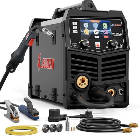 GZ Guozhi 145a MIG لحام ، 3 في 1 لحام Flux MIG/LIFT TIG/ARC MULTICRESS MIG لحام ، آلة لحام 110 فولت ، آلة لحام CORE FLUX CORE 110V مع شاشة LCD كبيرة in Kuwait