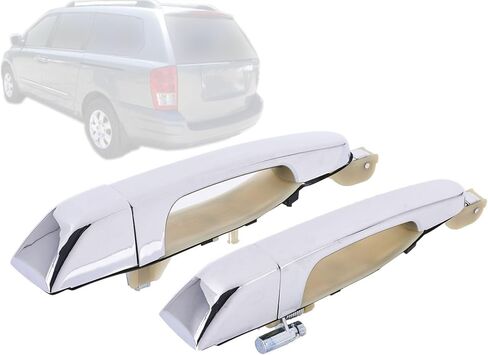 Auto Parts Avenue APA استبدال Chrome Hoube Door Handle for 07-08 Entourage 06-12 Sedona الخلفية السائق الأيسر HY1520116 836504D011 in Saudi Arabia