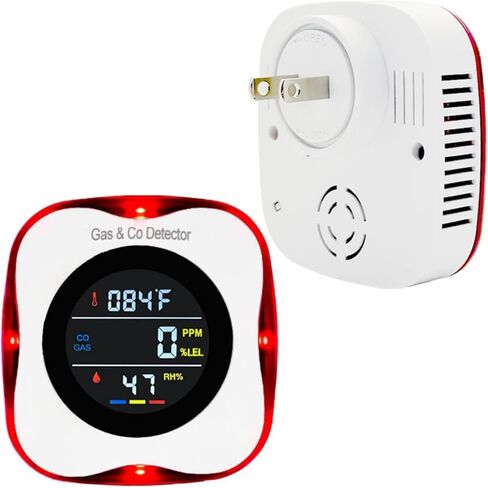 4-in-1 Carbon Monoxide Detectors and Natural Gas Detector, CO Detector Plug in for Travel Home,RV(1Pack) in Saudi Arabia