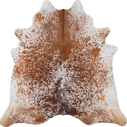 100% Genuine Brazilian Cowhide Rug - Brindle White Belly - Luxury Cowskin Cow Hide Leather Area Rug Home Decor (Large) 6 x 6 ft in Saudi Arabia