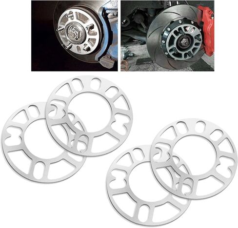 carleef 4PCS 8mm Hub Centric Wheel Spacers,Hubcentric Wheel Spacers Suitable for PCD 98-120mm 4/5 Hole Stud Wheels,Universal Wheels Spacers for Increasing Clearance (4 or 5 Lugs Universal - 8mm) in Saudi Arabia